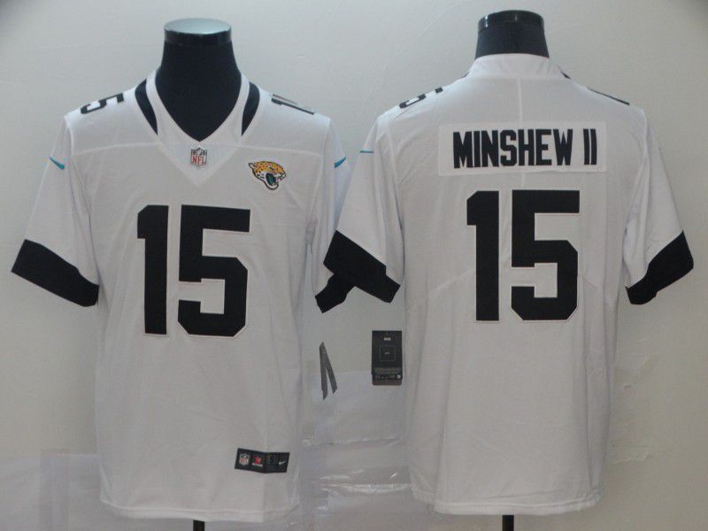 Men Jacksonville Jaguars #15 Minshew ii White Nike Vapor Untouchable Limited NFL Jersey->jacksonville jaguars->NFL Jersey